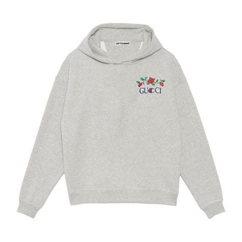 gucci rose hoodie champion|Gucci x champion embroidered hoodie.